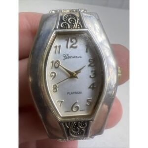 Untested Vintage Women's Geneva Cuff Quartz Watch.
